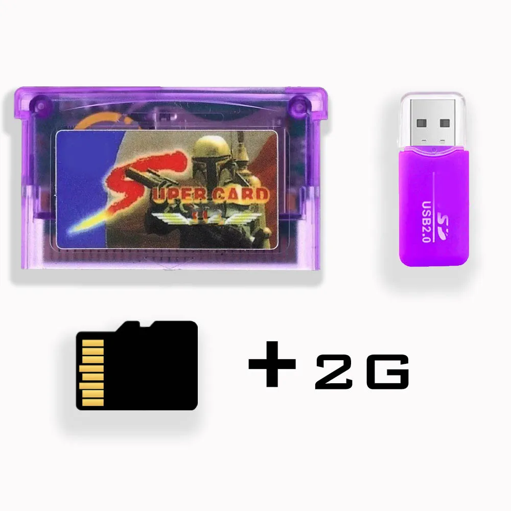 Super Card Per Scheda Di Gioco Gba Super Mini Sd Card Tf-Card Flash Card Adapter Con Scheda Di Memoria Da 2Gb Adatta Per Gba
