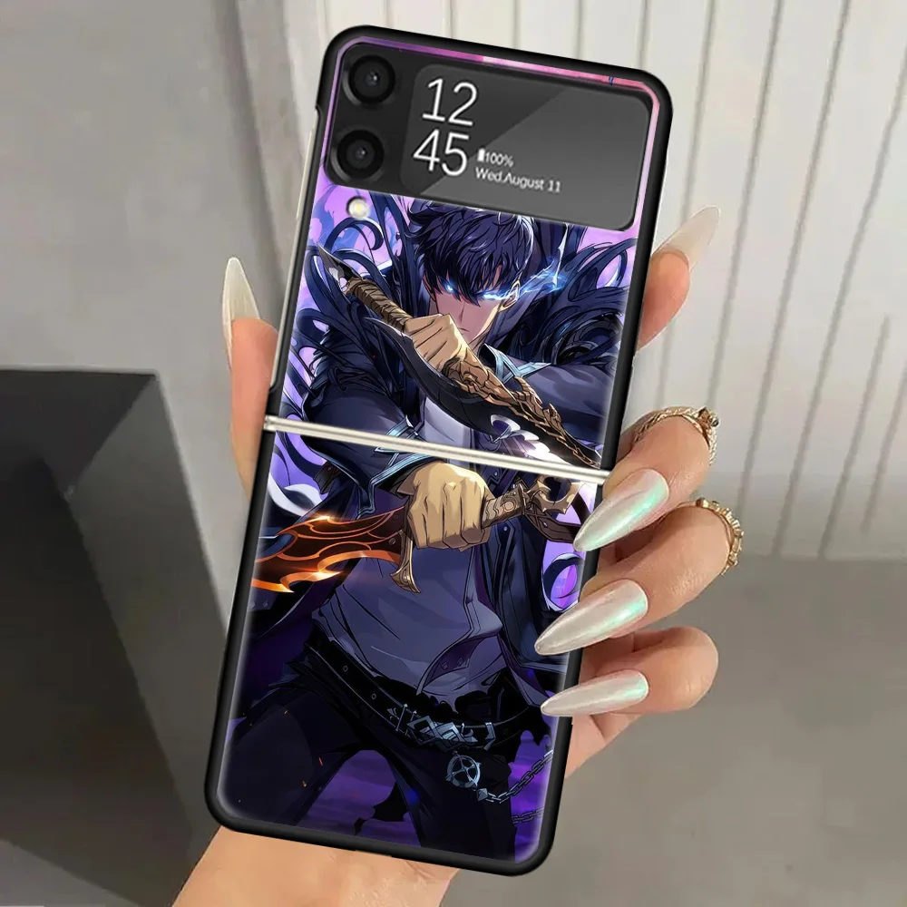 Anime S-Solos L-Levelings Hard PC Back Phone Case for Samsung Galaxy ZFlip 6 5 Z Flip 4 ZFlip6 Z Flip6 5G ZFlip4 Flip3 Zflip5 Co 2
