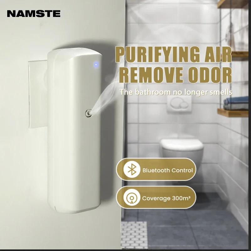 Difusor de Óleo Aromático para Banheiro Ambientador Automático Controle Bluetooth Difusor Estilo Soquete Ritz Carlow Conjunto 100ml