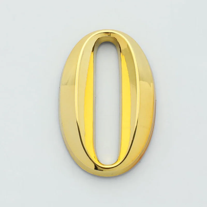 3D Gold Number 0 to 9 Self Adhesive Door Sign 1pc ABS Resin Apartment Hotel Office Door Address Street Sticker Plate Label house number signs door signs house numbers number plate