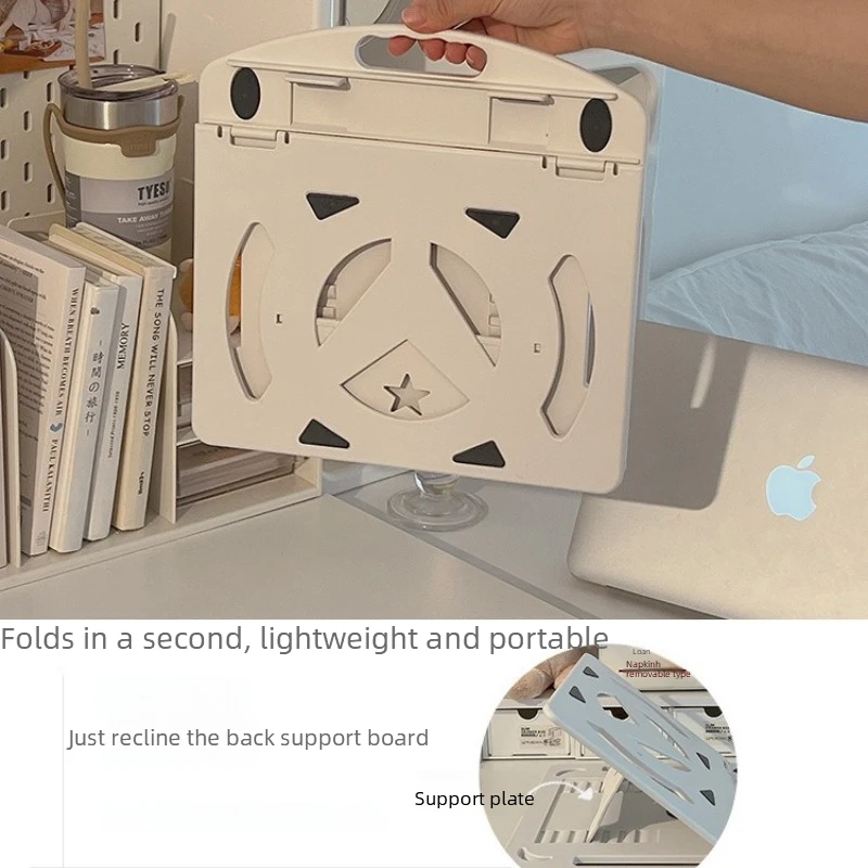 노트북 홀더 데스크탑 360도 회전 트레이 높이 조절 랙 접이식 리프팅 휴대용 조절 가능 방열판