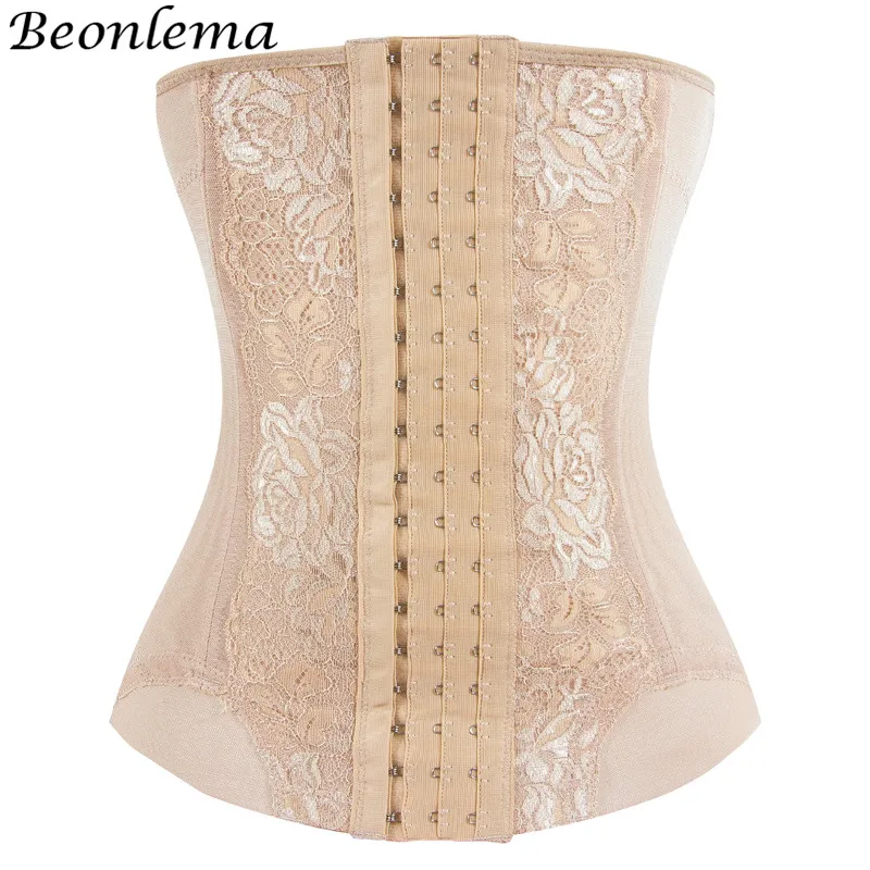 Mesh Embroidered Corset Body Shaper faja Waist Trainer Original Colombian Girdles Women Belly Tightening Control Shapewear