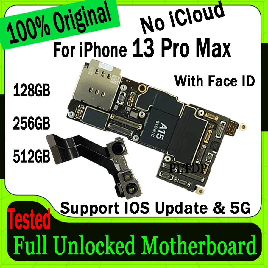 

Original Unlocked Clean Icloud Motherboard For Iphone 13 PRO MAX Mainboard 100% Tested Full Working Logic Board Support Updates