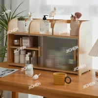 ตู้เก็บของในห้องนั่งเล่น JC ทำจากไม้ไผ่ พร้อมชั้นวางแก้ว Changhong ปรับระดับได้ ใช้จัดเก็บของในครัวและในบ้านได้หลากหลาย 4