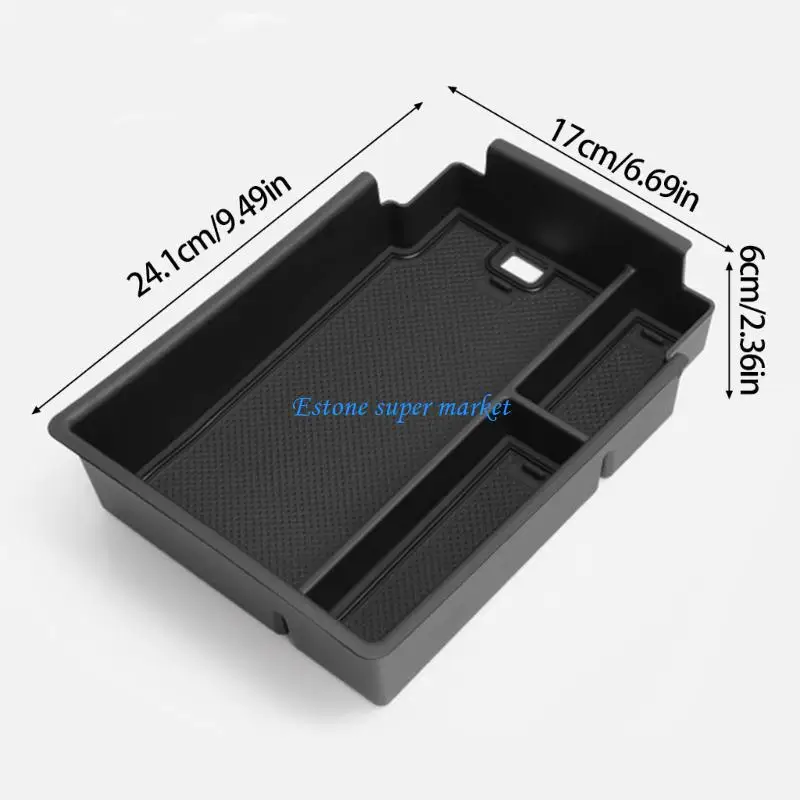 090B 차량 센터 콘솔 정리함 다양한 차량 유형을 위한 미끄럼 방지 베이스 빠른 조립