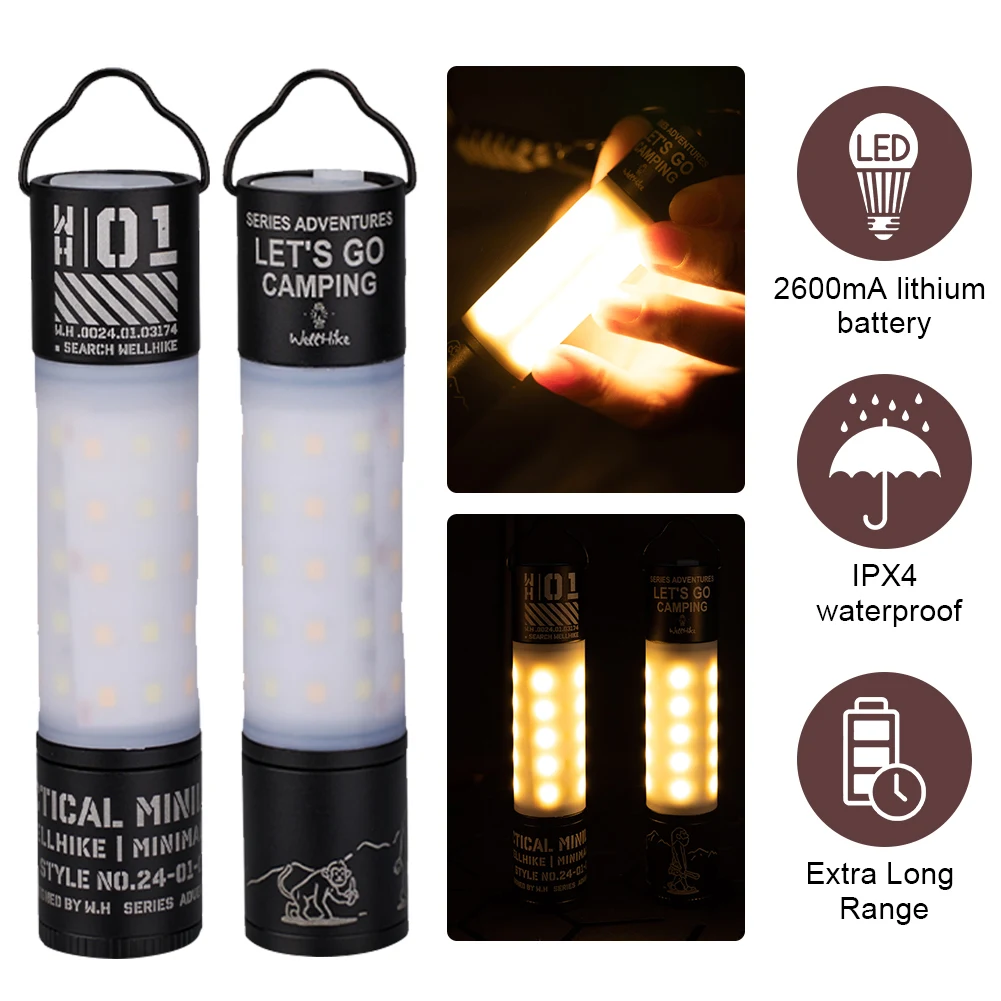 Super Bright Flashlight IPX4 Waterproof High Power Flashlight 2600mAh Emergency Flashlight Power Bank for Outdoor Camping Hiking