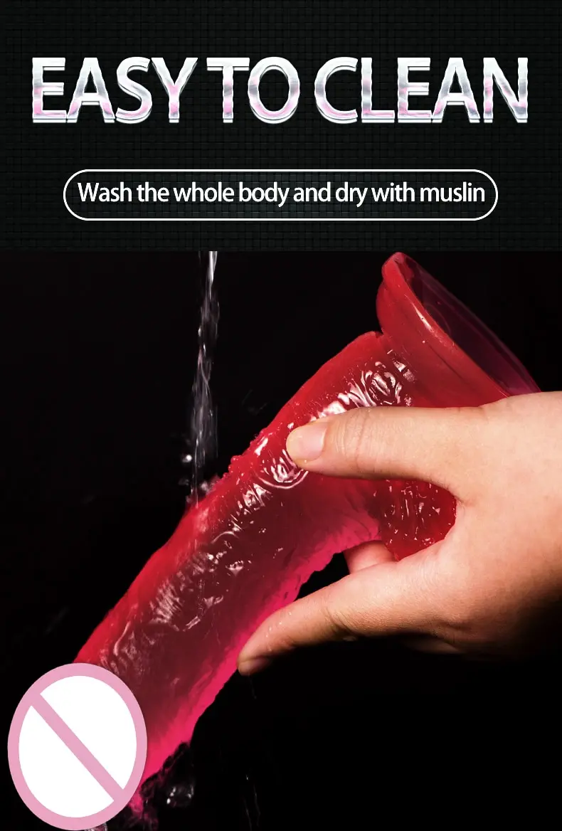 Realistic Dildo Masturbator Anal Toys For Women Crystal Suction Cup Penis Female G-Spot Erotic for Adults 18