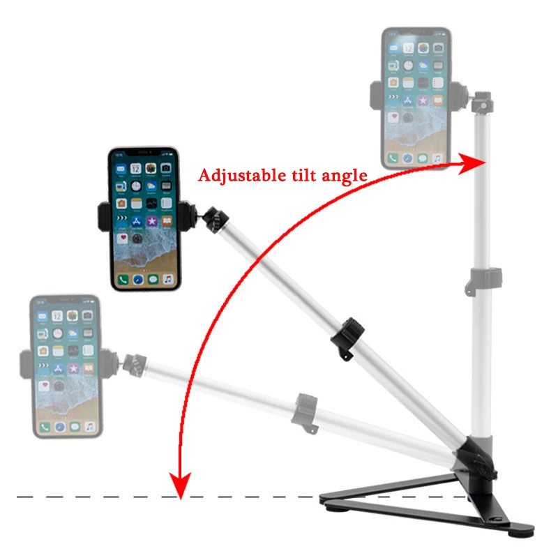 Foldable Overhead Tripod for Smartphone Desktop Tripod for Iphone Phone