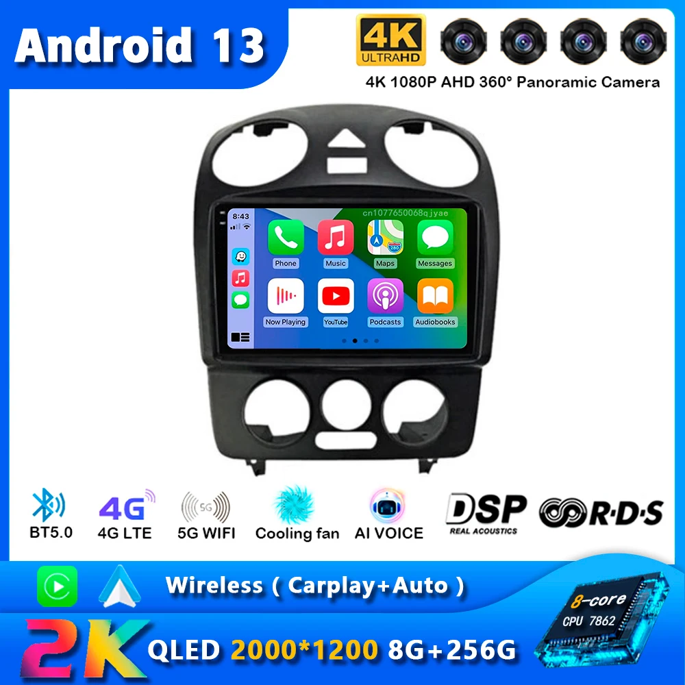 

Автомобильный радиоприемник Android13 для VW Volkswagen Beetle 2000 -2007 2008 2009 2010 2011 2012 навигация GPS мультимедийный плеер стерео carplay