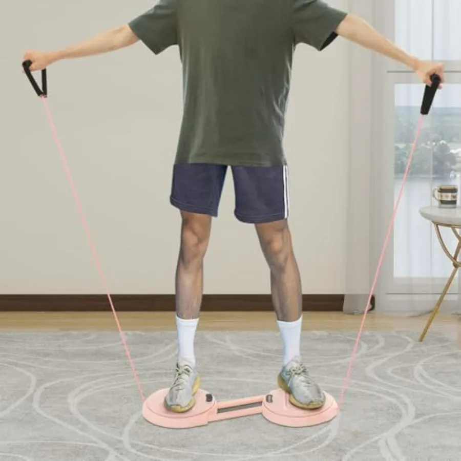 Twister Machine, Exercise Twist Boards with LCD Screen & Elastic Tension Ropes, Waist Twisting Machine for Women Belly Fat Loss,