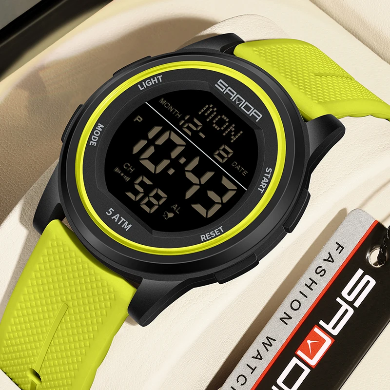 RORIOS Orologio Digitale Uomo – Sportivo Multifunzione, Impermeabile 5ATM, Cinturino In Silicone, 44 Mm