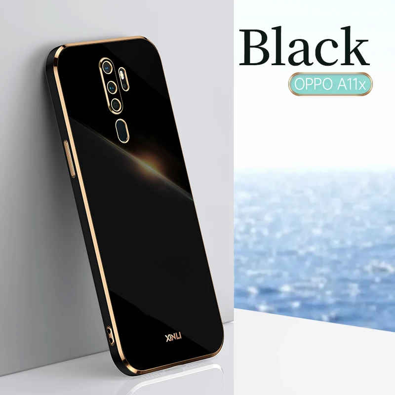 Luxury Square Plating Phone Case For OPPO A9 A5 2020 M A11X ShockProof Soft TPU Silicone Back Cover Fundas Coque oppo phone cover Cases For OPPO