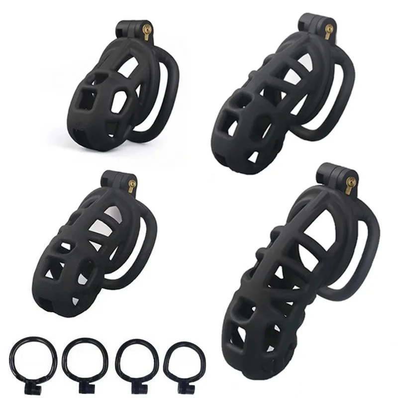 Male Chastity Cage Urethral Lock Penis Ring 4 Size SM Products
