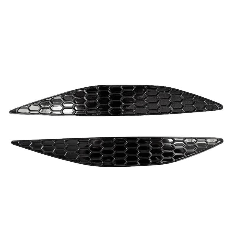 1Pair Car Styling Honeycomb Tail Rear Fog Light Cover Trim for Golf 7 GTI MK7 2014- Rear Bar Bumper Strips Sticker