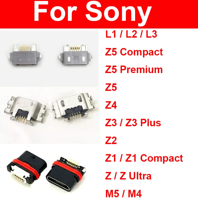 Usb Charging Port For Sony Xperia L1 L2 L3 Z3 Plus Z4 Z5 Compact Premium Z1 Compact Z Ultra M5 M4 Mirco Usb Charger Pin Dock