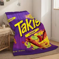1PC Vibrant Takis Chili Pattern Soft Flannel Blanket Ultra Cozy Bed Sofa Travel Throw Blanket Perfect Birthday Gift 2