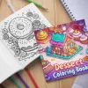 Children's Art Coloring Book 20 Pages Of Dessert Cartoon DIY Graffiti Book Drawing Book Drawing Toy For Adult Picture Book 4