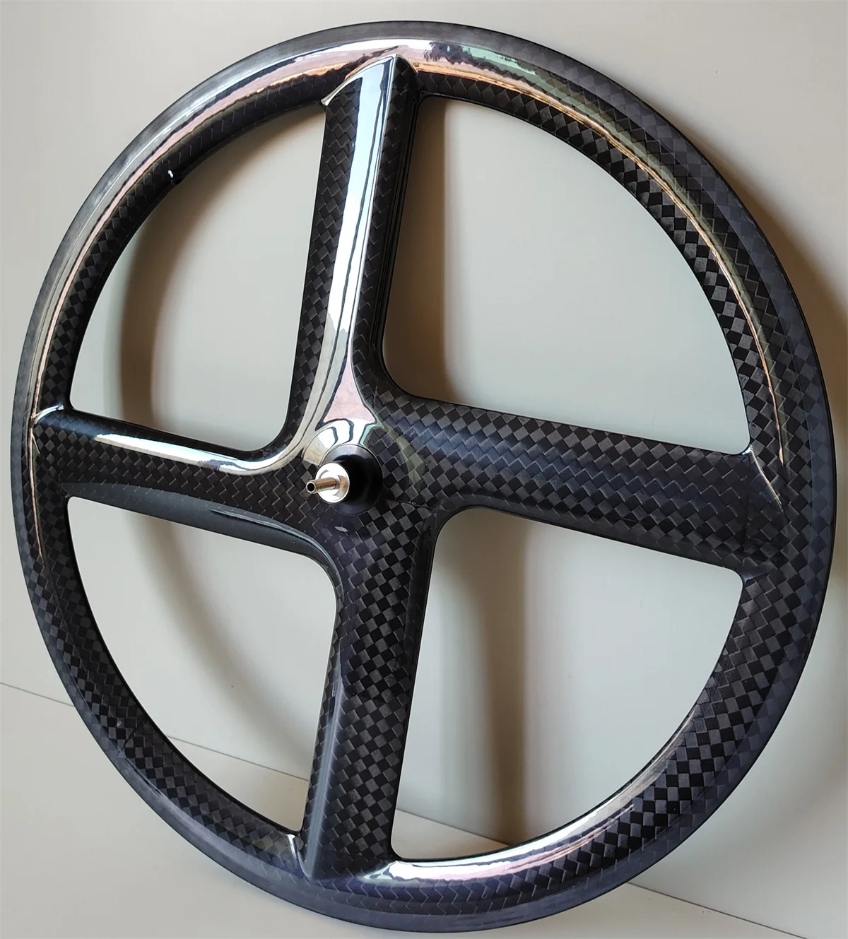 Description Picture 6 of item23mm Wide 41mm Depth Carbon 700C Road/Track/Fixed Gear Bicycle Wheelset Front 4 Spokes Rear Disc Wheels Tubular  UD 12K