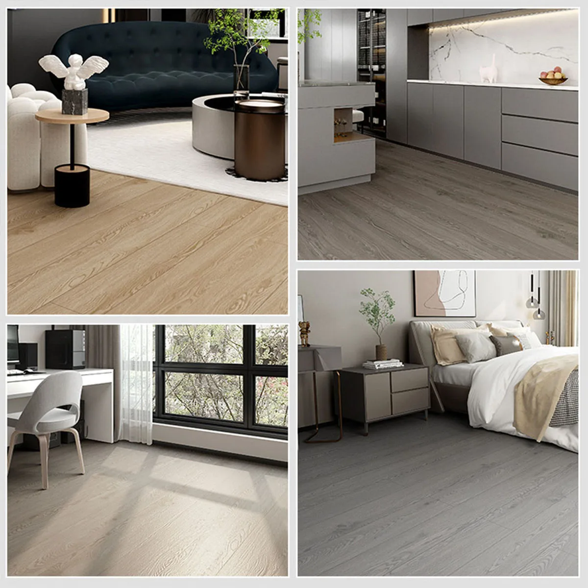 3D Wood Grain Peel And Stick Wallpaper, Self-Adhesive Flooring, Waterproof, mould proof Floor Tiles, Anti-Slip 6