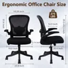 Office Computer Desk Chair, Ergonomic Mesh Rolling Work Chairs, Executive Task Chairs with Adjustable Lumbar Support Flip-up 3