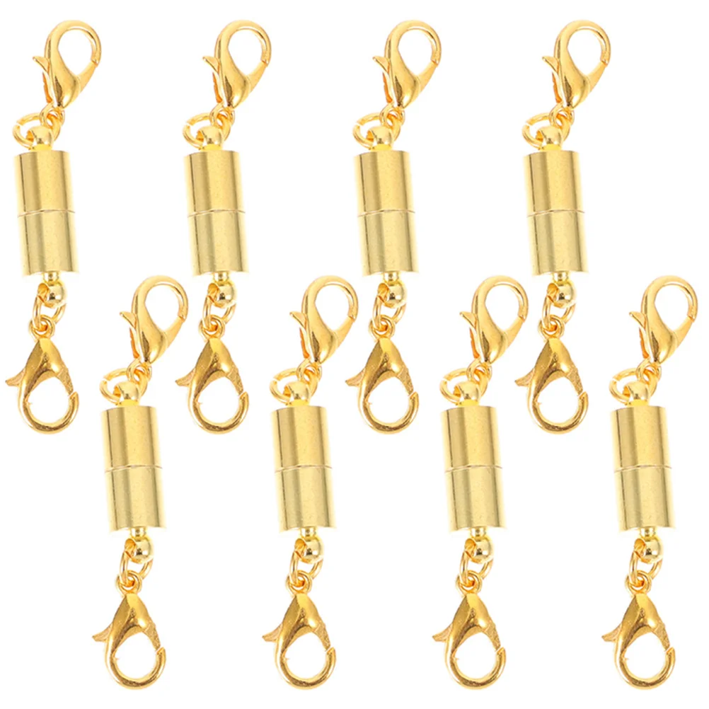 

8 Pcs Accessories Necklace Clasp Sterling Silver Necklaces Alloy DIY Magnetic Clasps