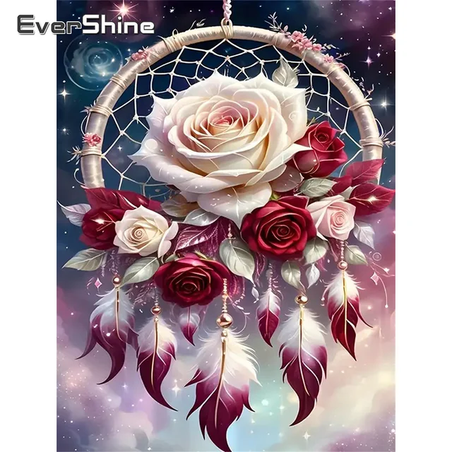 Closhine-Peinture de fleur de broderie de diamant, image de biscuits, replcatcher de mosaïque carré complet, art de mur de perceuse 1