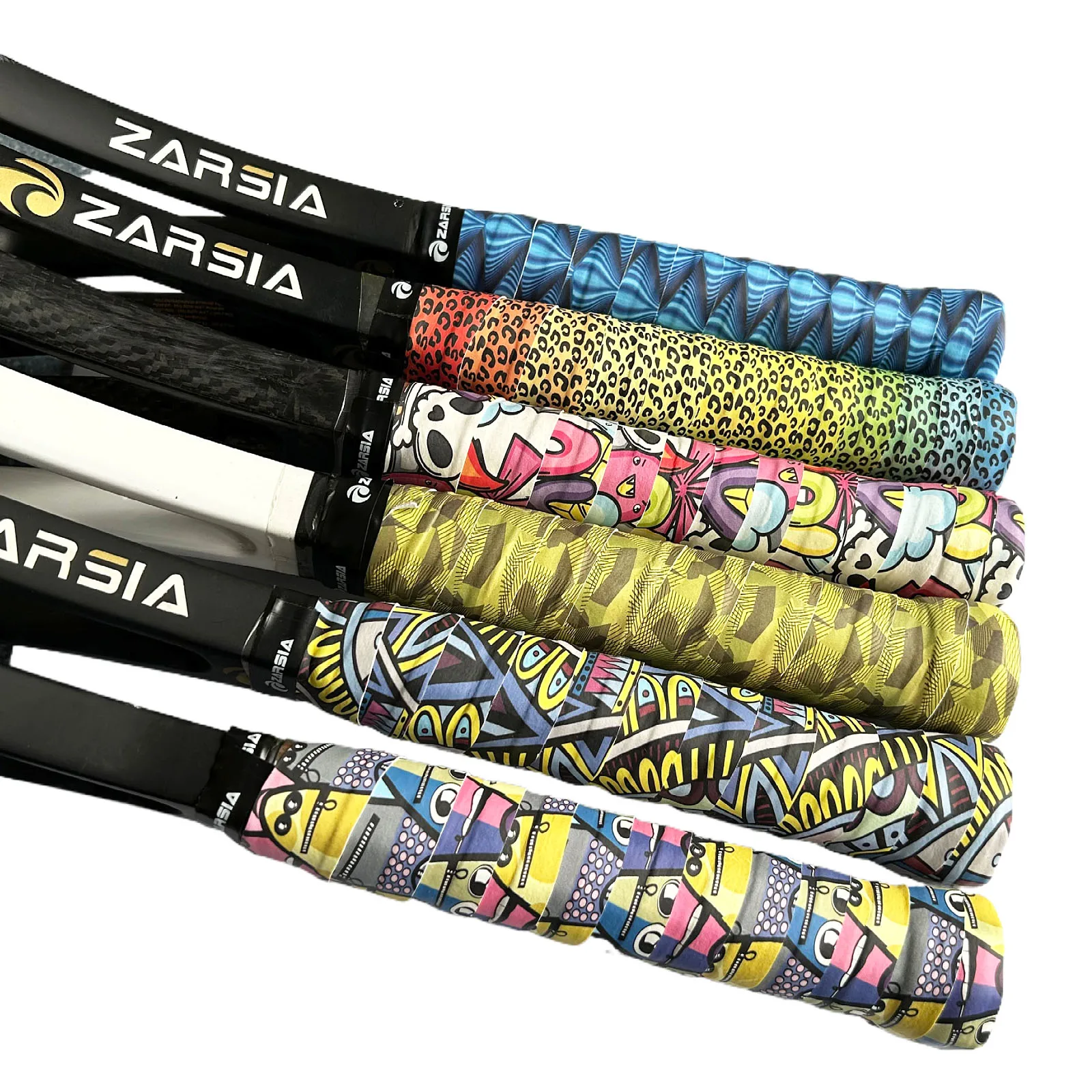 

30cs 2023 ZARSIA NEW 3D Printing Tennis Overgrips,Anti-Slip Badminton Overgrips, Super Tacky Thin Wristband