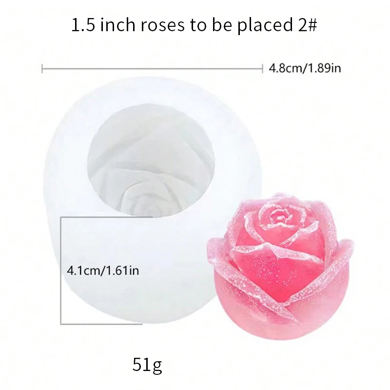 1 piece handmade Valentine's Day rose silicone mold cake homemade ice block mold silicone mold aromatherapy candle mold silicone mold silicone candle mold aromatherapy candle mold silicone candle molds candle mold