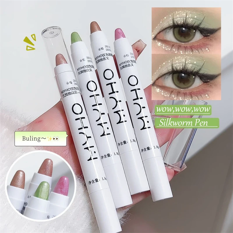 Eyeshadow pen Star Diamond Highlighter Pen Series 608 Highlighter Eye Head Brightening Silkworm Pen Flash Eyeshadow Matte White Pearl