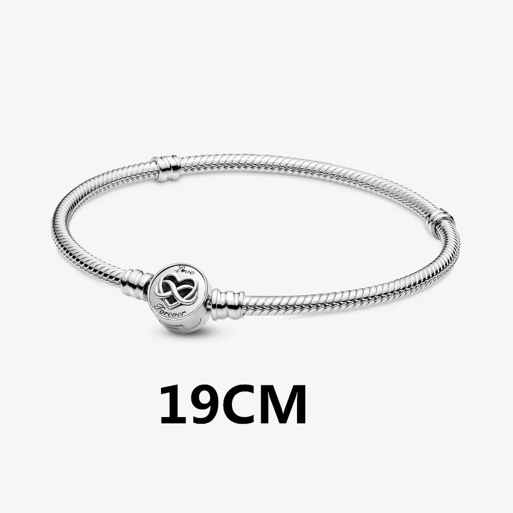 2022 Hot Sale 925 Sterling Silver 18 models Zircon Safety chain Charms Bead Fit Original Pandora Bracelets Charm Dangle DIY