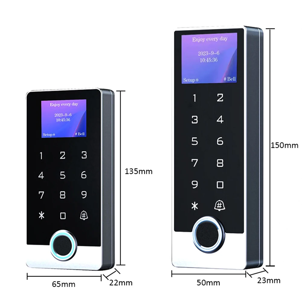 Smart Tuya WiFi Electric Lock Opener Fingerprint Access Control Keyboard IP68 Waterproof EM RFID Card Digital Keypad with LCD