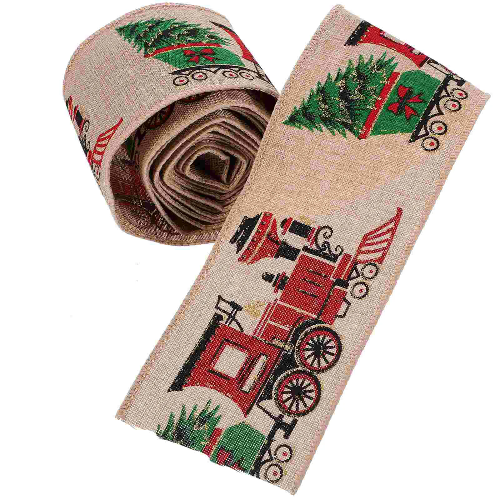 

Craft Xmas Linen Ribbon Christmas Crafts Making Ribbon Wrapping Ribbon Party Christmas Decoration Snowflake Plaid Ribbon