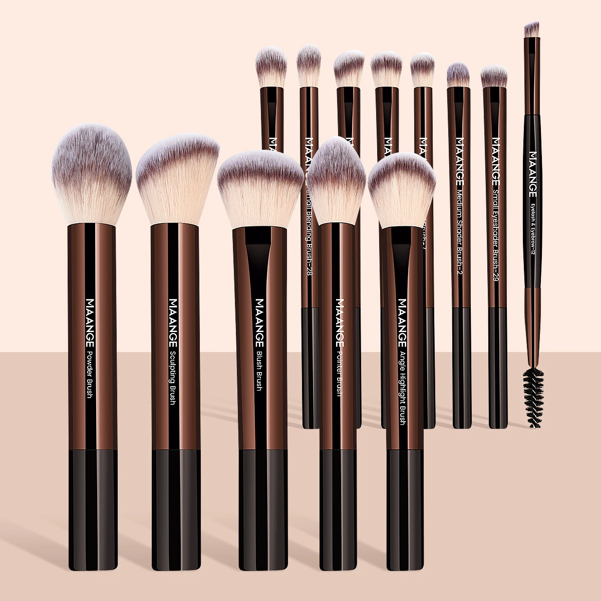 MAANGE 13PCS Makeup Brush Set Foundation Concealer Powder Eyeshadow Blush Brush Kabuki Blending Cosmetic Beauty Tool for Face 1