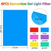 Pack of 6 Colour Films Gel, Transparent Coloured Film, Heat Resistant for Lamps, Coloured Filter (30 x 21 cm) 2