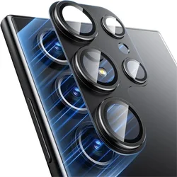 Premium Metal Camera Lens Protector Glass - Full Cover Lens Guard for Galaxy S26 Ultra (Black)