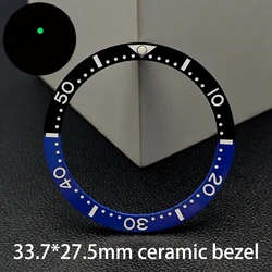 Sleek Ceramic Bezel Insert for Watches - Flat 33.7mm*27.5mm (1 blue black)