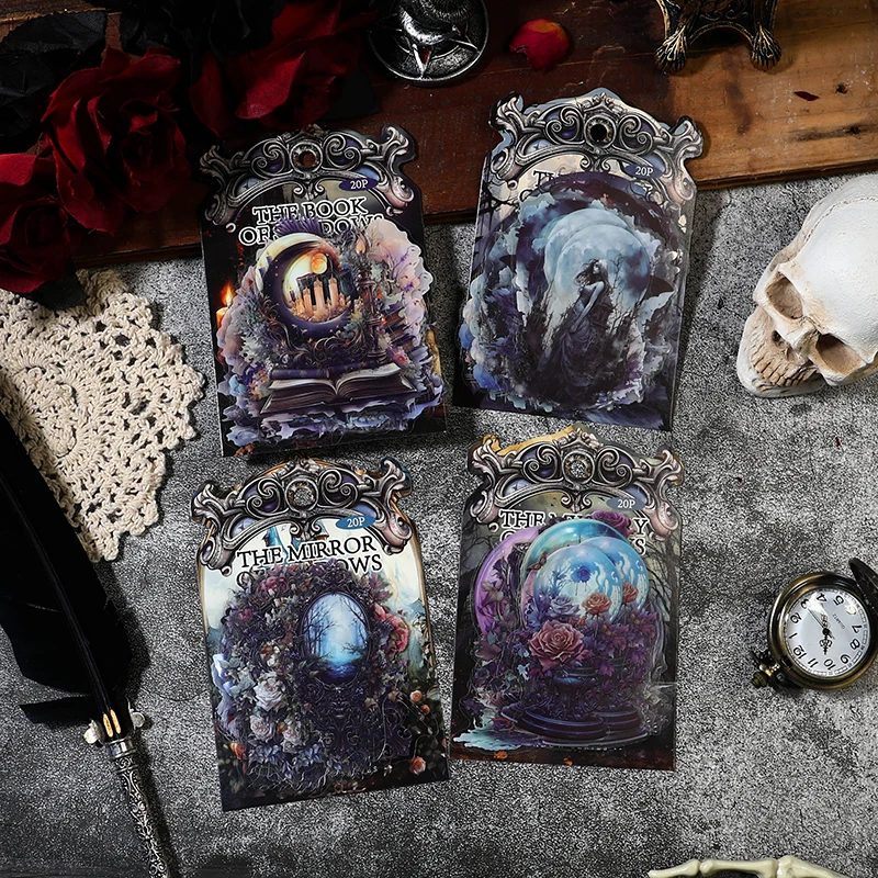 Halloween Dark Vintage Series Scrapbooking Stickers Pack Material 20Pcs Perfect for Collage Journaling Diy Supplies cartoon stickers decorative stickers self adhesive stickers custom stickers stationery stickers anime stickers paper stickers adhesive stickers decorative labels stickers animal stickers