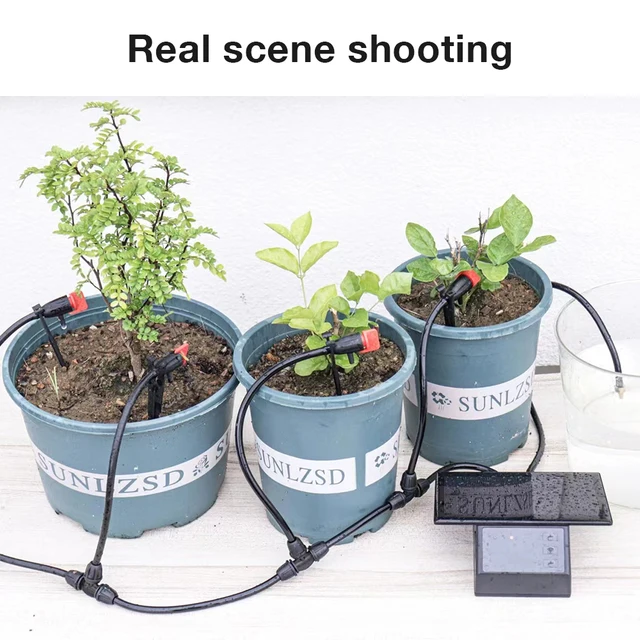 Tuya WiFi Solar Water Pump Timer Automatic Drip Irrigation Kit Watering Timer Mobile Phone Remote Control Irrigation System 6