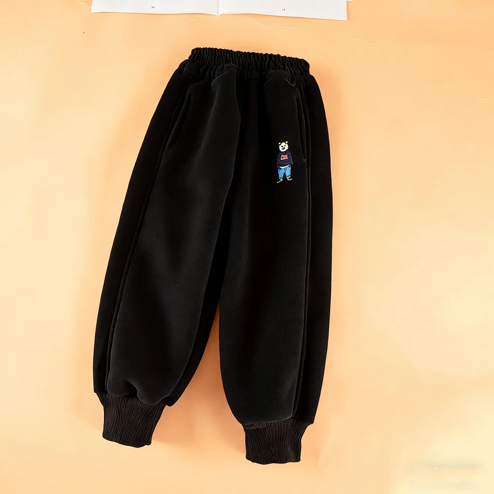 1 قطعة الفتيان الفتيات صوف الضأن السراويل الخريف الشتاء الأطفال سميكة و أفخم Trouse طفل الرياضة بانت الطفل الدافئة الثلوج السراويل الطويلة