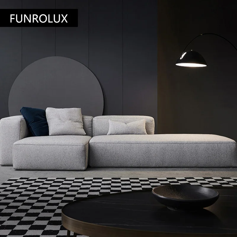 Modern fabric sofa home living room large apartment Nordic modern simple large living room high-end entry Lux sofa