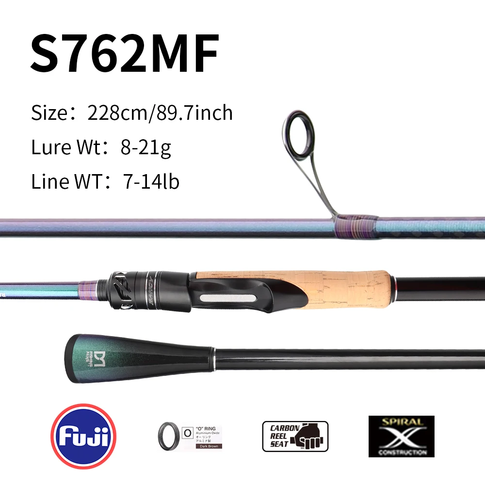 RANCY Spinning casting fishing rod FUJI O GUIDE Cork handle high