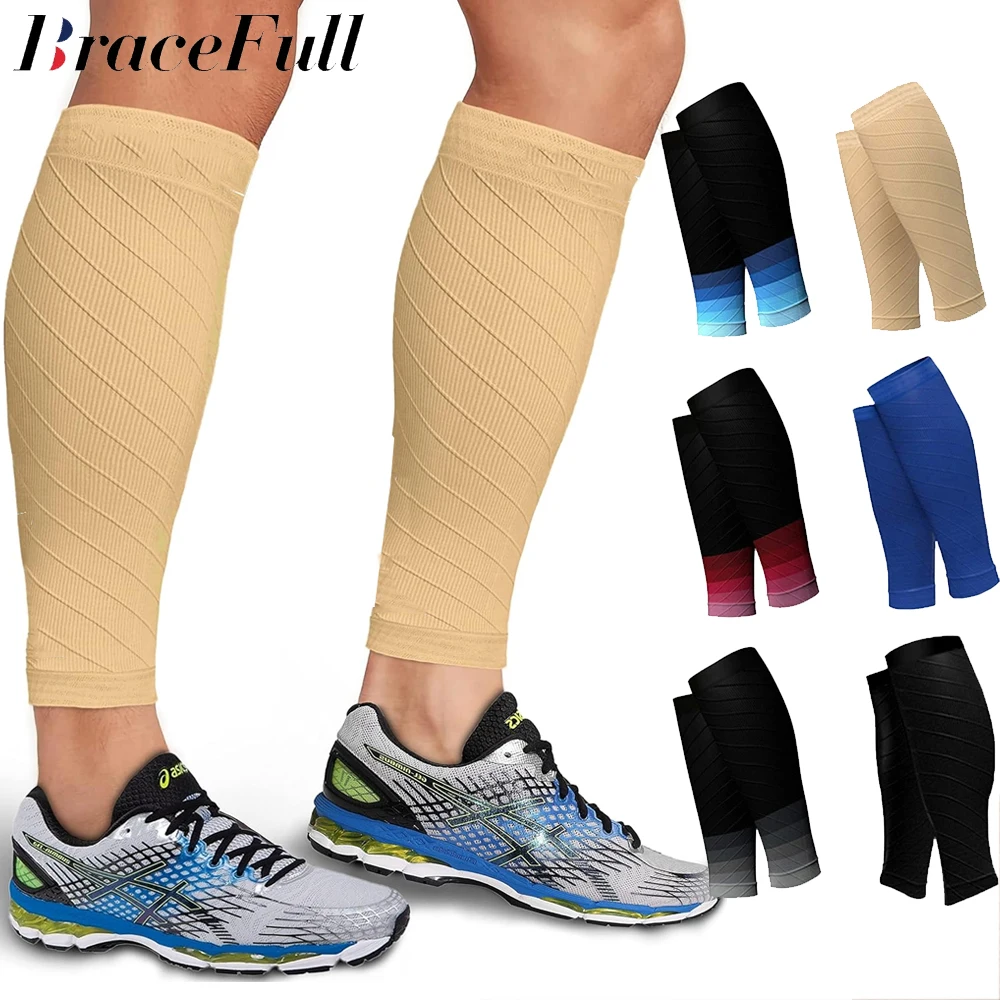 1 Pairs Calf Compression Sleeve for Men Women,Leg Support Footless Compression Socks for Running,Shin Splint Varicose Veins