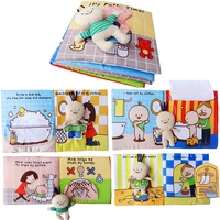 Baby Toys 0-12M Cloth Book Early Life Skills Learning Bath Potty Brush Teeth Cognitive Quiet Book Montessori Interactive Books