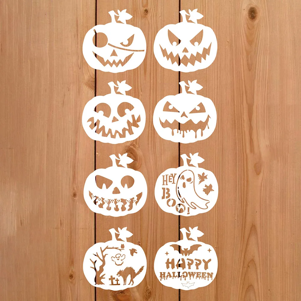 

lychee life 20Pcs Halloween Pumpkin Ghost Template Set Diy Production Template Home Decoration Accessories Party Gift