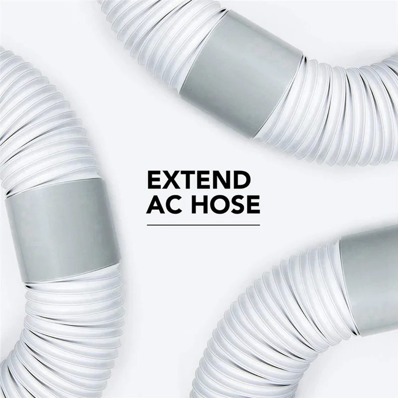 B64B-2X Portable Air Conditioner Exhaust Hose Coupler Window Adapter AC Unit Tube Connector Parts & Accessories 5.9Inch