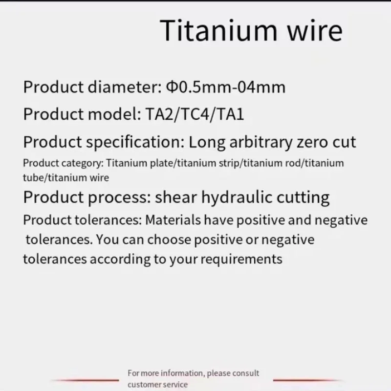 TA1 TA2 Pure Metal Wire Anti-Corrosion Properties Custom Size Fine Wire for Precision Manufacturing Ti 99.9%