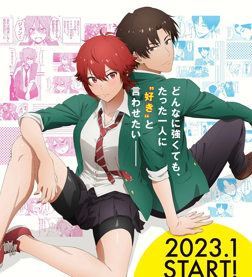 Anime Tomo-chan Is A Girl! Tomo Aizawa Junichirou Kubota Cosplay Costume  Wig Green Outfit School Uniform Skirt Spats Men Women