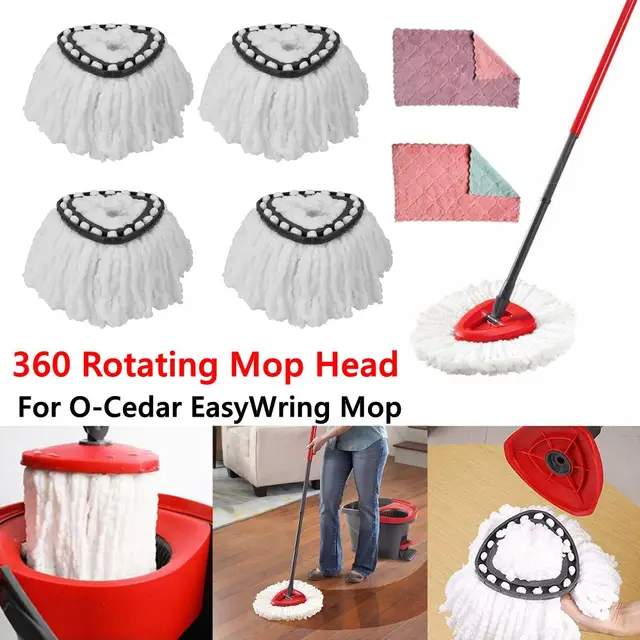 Vileda Mop Trigonometrikus Forgatás Csere Heads Uthlill Micopibre Spin 360 Forgó Padló Fejező Tisztítófej
