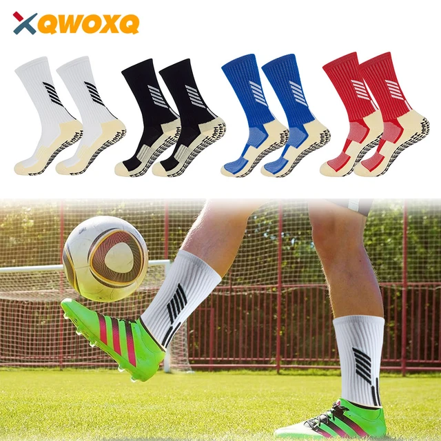 1Pair Adults Children Anti Slip Soccer Sock Athletic Grip Sports