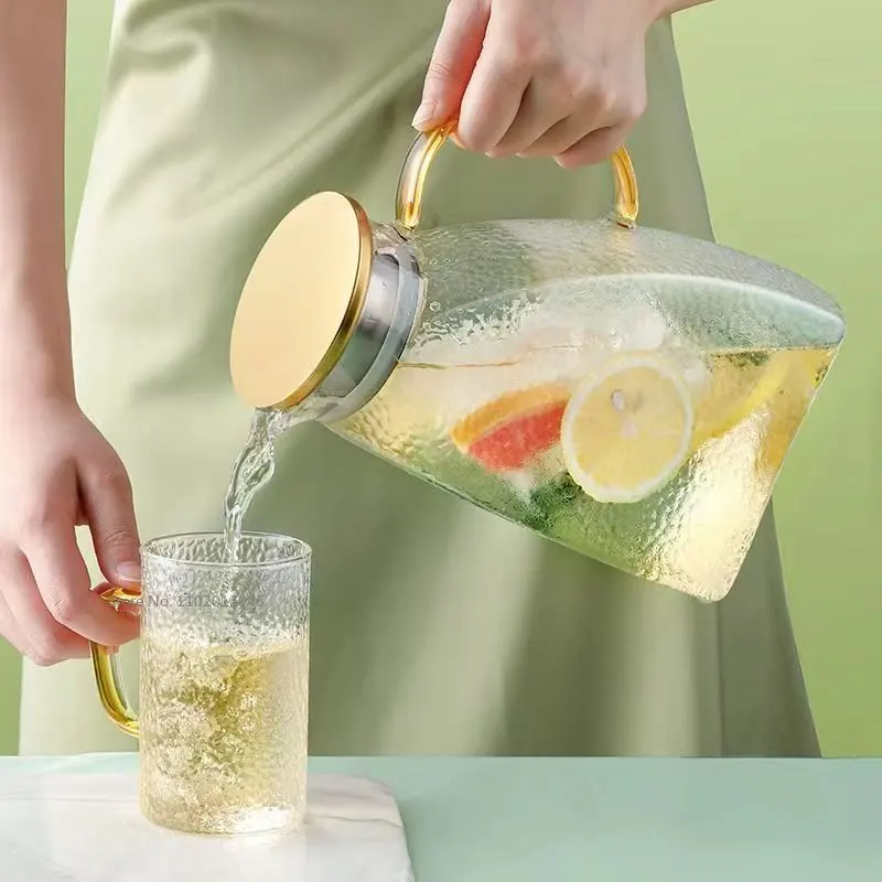 Water Pitcher Infuser Jugkettle Transparent Fruit Cold Acrylic Infusion  Beveragetea Pot Handle Teapotlemonade Lid Dispenser - Tea Strainers & Tea  Infusers - AliExpress